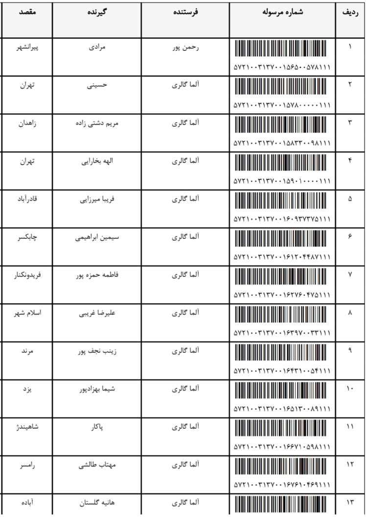 کد رهگیری 12 / 5 / 1403