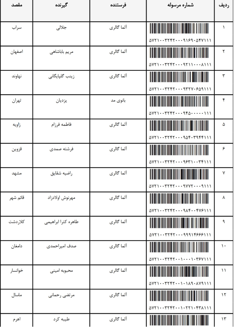 کد رهگیری 25 / 8 / 1403