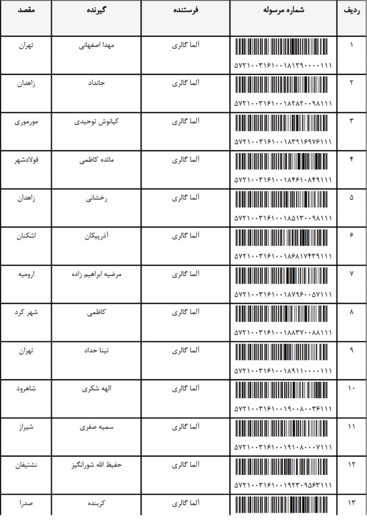 کد رهگیری 5 / 6 / 1403